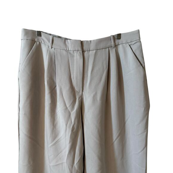 NWT ABERCROMBIE & FITCH Women's Curve Love Pleated Front Wide Leg Trouser Pants - Picture 3 of 12